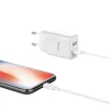 Hoco hálózati, USB fali töltő adapter 2xUSB 2.1A fehér Lightning kábellel thumbnail