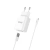 Hoco hálózati, USB fali töltő adapter 2xUSB 2.1A fehér Lightning kábellel thumbnail