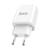 Hoco hálózati töltő adapter 2xUSB 2.1A digitális kijelzővel fehér thumbnail