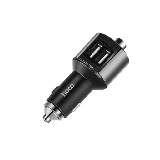 Bluetooth FM transmitter zajszűrővel 2xUSB 2,4A szürke (Hoco E19) - 6