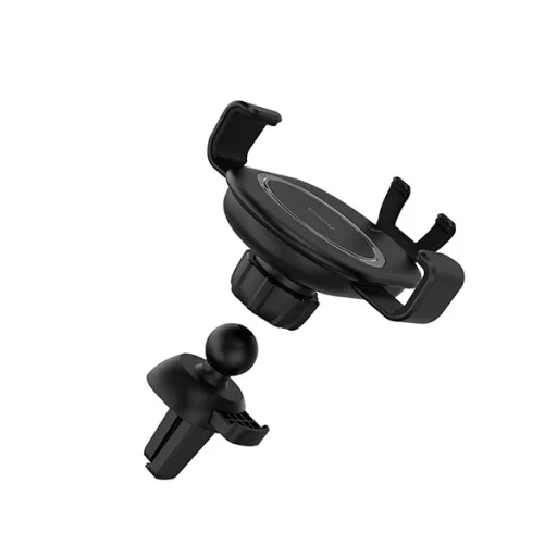 Hoco Gravity szellőzőre erősíthető autós telefontartó és vezeték nélküli töltő fehér (CW17) - 3