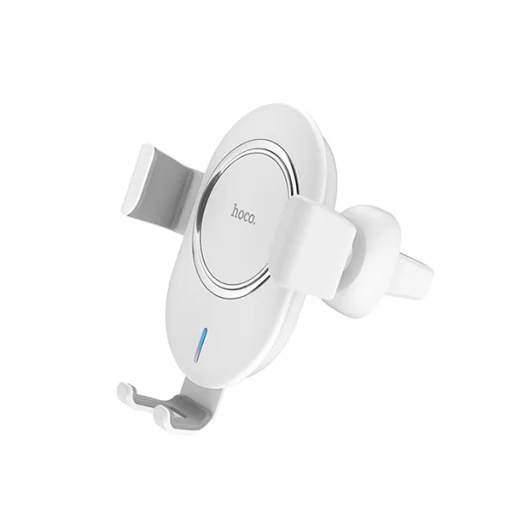 Hoco Gravity szellőzőre erősíthető autós telefontartó és vezeték nélküli töltő fehér (CW17) - 1