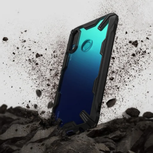 Ringke Fusion X PC tok TPU kerettel Xiaomi Redmi Note 7 kék - 4