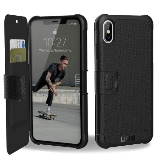 UAG Metropolis fokozott védelmet biztosító fliptok iPhone XS MAX fekete - 1