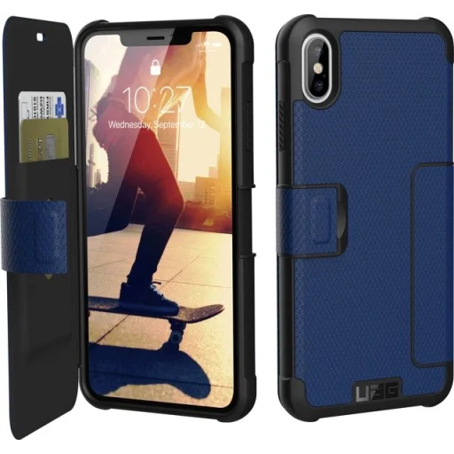 UAG Metropolis fokozott védelmet biztosító fliptok iPhone XS MAX kék - 1