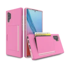 SMD Samsung Galaxy Note 10 N10-008 tok, bankkártya tartóval rózsaszín