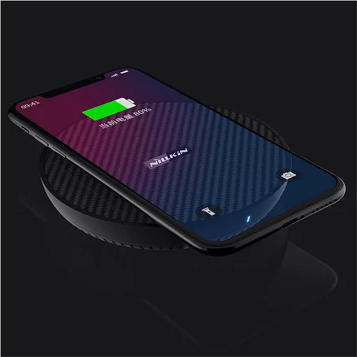 Nillkin vezeték nélküli Qi gyorstöltő szénszál mintájú 15W - 4