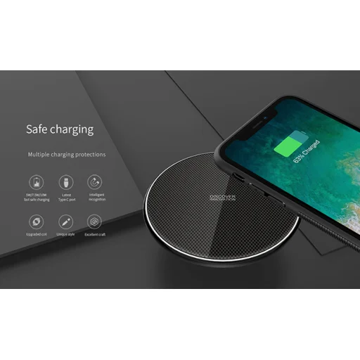 Nillkin Vezeték nélküli Qi gyorstöltő/kábel/tok szett pink iPhone XR - 7