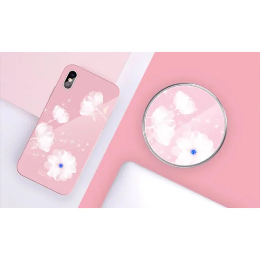Nillkin Vezeték nélküli Qi gyorstöltő/kábel/tok szett pink iPhone XS MAX - 1