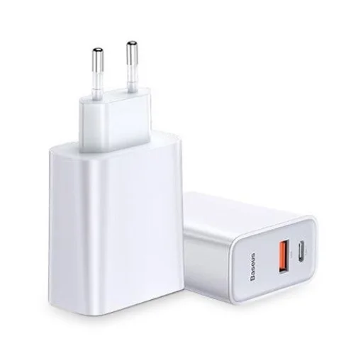 Baseus Speed PPS QC3.0 USB Type-C hálózati töltő adapter fehér (CCFS-C02) - 1