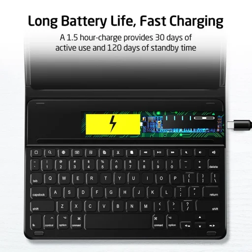 ESR tok és bluetooth billentyűzet iPad Pro 11 2018 fekete - 4