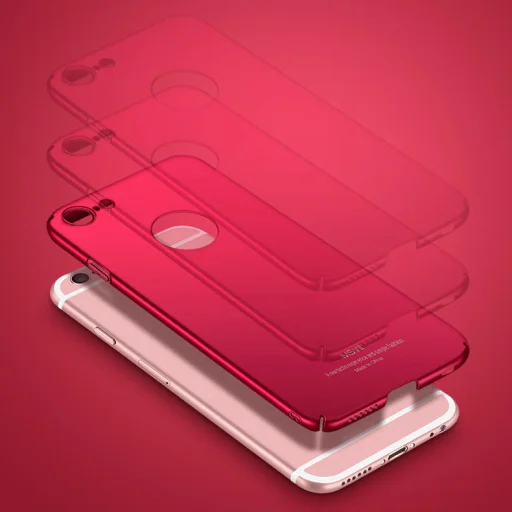 MSVII Simple ultra vékony PC tok iPhone 7 piros - 11