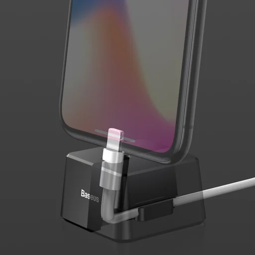 Baseus Quadrate asztali dokkoló állomás USB/Lightning kábellel 2.1A 1m fekete - 8