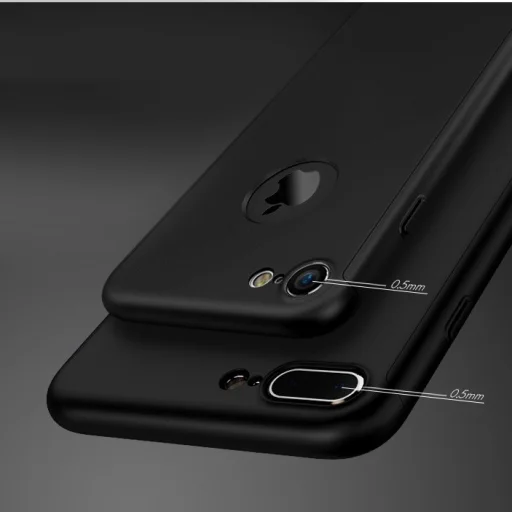 iPaky 360 fokos védelmet biztosító tok + kijelzővédő üvegfólia iPhone 7 piros - 9