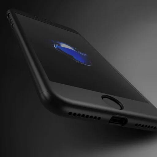 iPaky 360 fokos védelmet biztosító tok + kijelzővédő üvegfólia iPhone 7 piros - 10