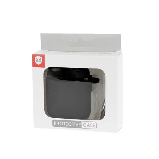 Airpods 1/2 ultravékony szilikon tok fekete - 5