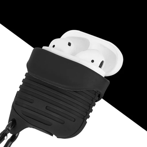 Airpods 1/2 fokozottan rezgésálló szilikon tok fehér - 2