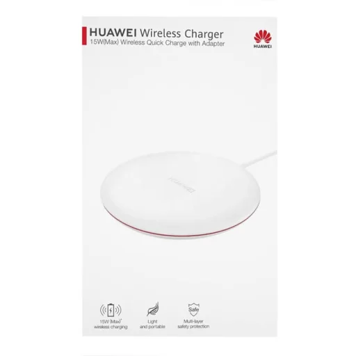 Huawei CP60 gyári vezeték nélküli gyorstöltő, fehér 15W - 3