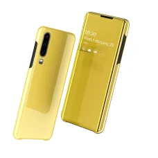 SMD Luxury View fliptok Mate 20 Pro tok sárga-arany színben