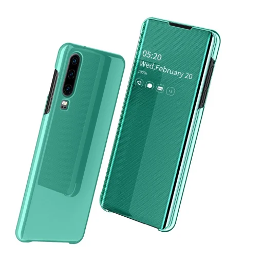SMD Luxury View fliptok Huawei P30 tok zöld színben - 1