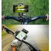 SMD XWJ-B univerzális biciklis, kerékpáros, motoros telefontartó LED világítással, iránytűvel, fekete thumbnail