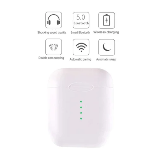 SMD NEW i10 TWS (new version) bluetooth headset, fülhallgató, fehér színben (wireless töltéssel) - 7