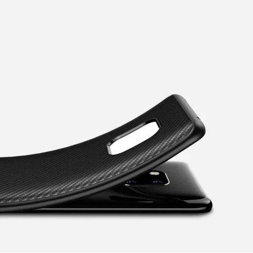 iPaky Carbon Fiber flexibilis TPU tok Huawei Mate 20 Pro kék - 10