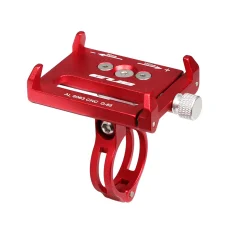 Fém biciklis telefontartó piros, alumínium