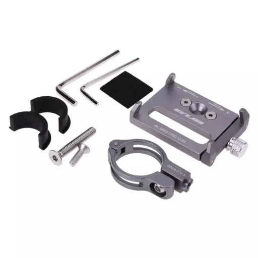 Fém biciklis telefontartó ezüst, alumínium - 2