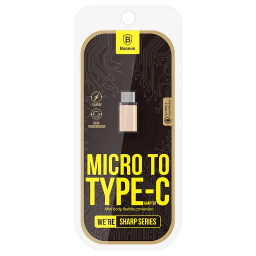 Baseus Sharp Micros USB - Type-C átalakító adapter pezsgő arany - 7