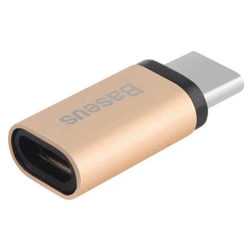 Baseus Sharp Micros USB - Type-C átalakító adapter pezsgő arany - 2