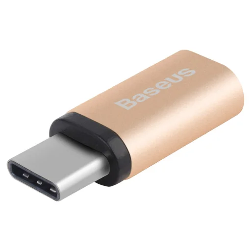 Baseus Sharp Micros USB - Type-C átalakító adapter pezsgő arany - 3