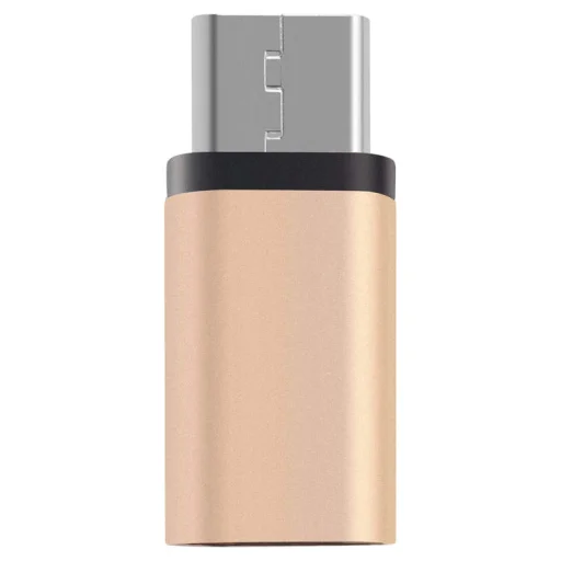 Baseus Sharp Micros USB - Type-C átalakító adapter pezsgő arany - 4
