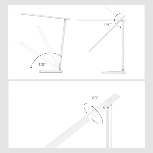 Baseus asztali olvasó lámpa vezeték nélküli töltéssel fehér (ACLT-B02) - 11