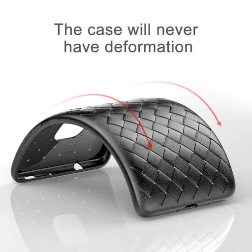 Baseus BV fonott textúrájú TPU tok Huawei Mate 20 Pro fekete színben - 6