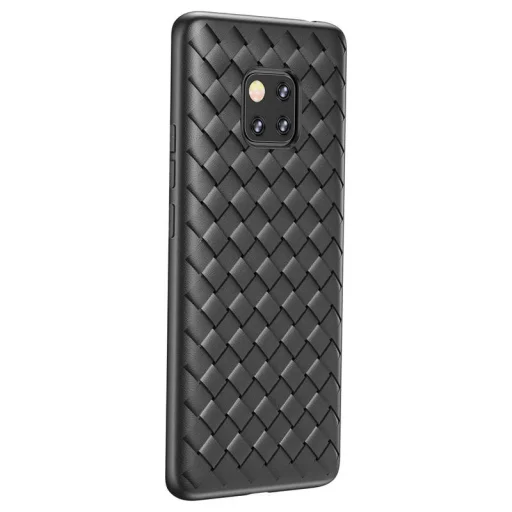Baseus BV fonott textúrájú TPU tok Huawei Mate 20 Pro fekete színben - 1