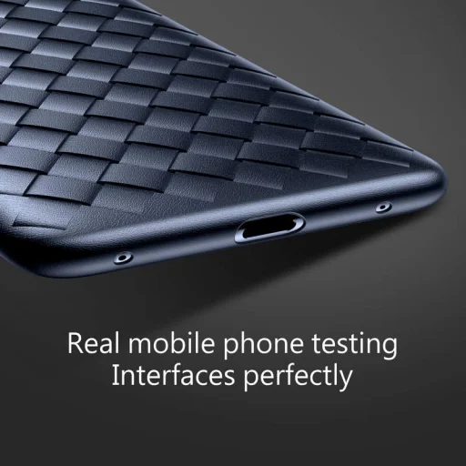 Baseus BV fonott textúrájú TPU tok Huawei Mate 20 Pro kék színben (WIHWMATE20P-BV03) - 9