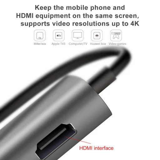 Baseus Almighty 8in1 Type-C HUB szürke színben - 2