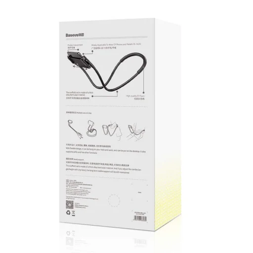 Baseus Lazy nyakra helyzhető telefontartó fekete (SUJG-ALR01) - 4