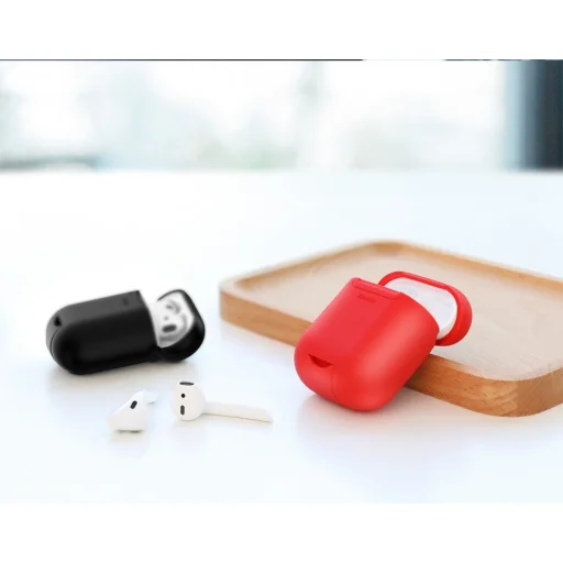 Baseus AirPods 1/2 vezeték nélküli töltésre alkalmas tok fekete - 12