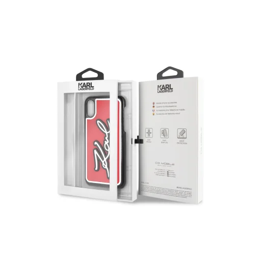 Karl Lagerfeld Signature tok iPhone X/XS piros - 3