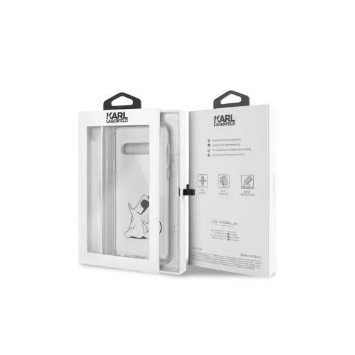 Karl Lagerfeld Choupette mintás tok Samsung S10 áttetsző - 4