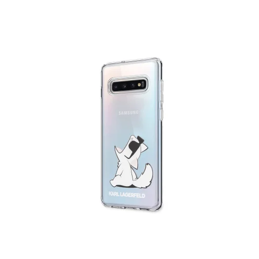 Karl Lagerfeld Choupette mintás tok Samsung S10 áttetsző - 1