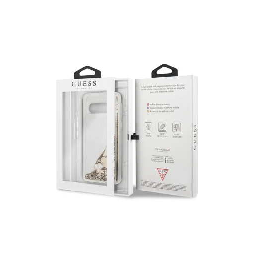 Guess Folyékony flitteres mintájú tok Samsung S10 arany - 5