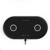 SMD HT-02 vezeték nélküli dupla qi gyors töltő, fekete 10W thumbnail