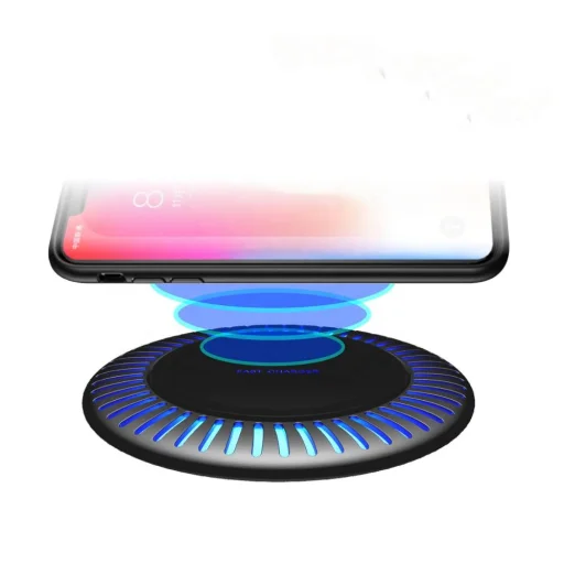 SMD FD-10W UFO vezeték nélküli QI gyors töltő, fekete 10W - 1