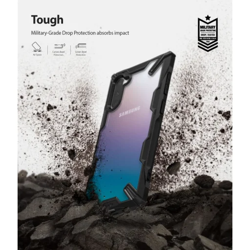 Samsung Note 10 Ringke Fusion X tok Black fekete telefontok - 7