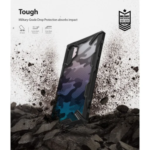 Ringke Fusion X Samsung Note 10+ Plus Camo Black terepmintás (XDSG0020) - 8