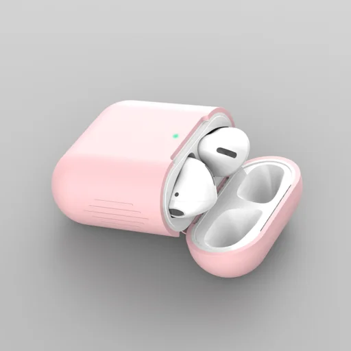SMD XH-065 Airpods 1/2 tok szilikon halvány rózsaszín színben - 1