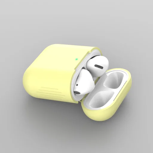 SMD XH-065 Airpods 1/2 tok szilikon halványsárga színben - 1